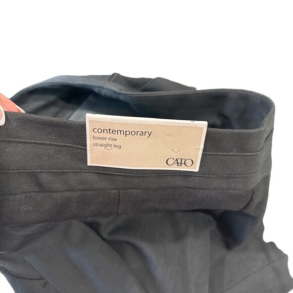 CATO CONTEMPORARY Women SZ 8 Black Lower Rise Dress Pant Trouser Straight Legs - Picture 6 of 15